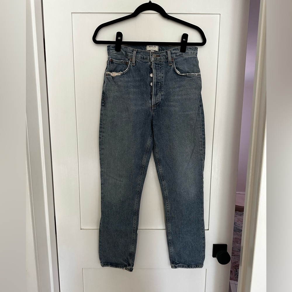 AGOLDE Riley Long High Rise Straight Jeans Size 27